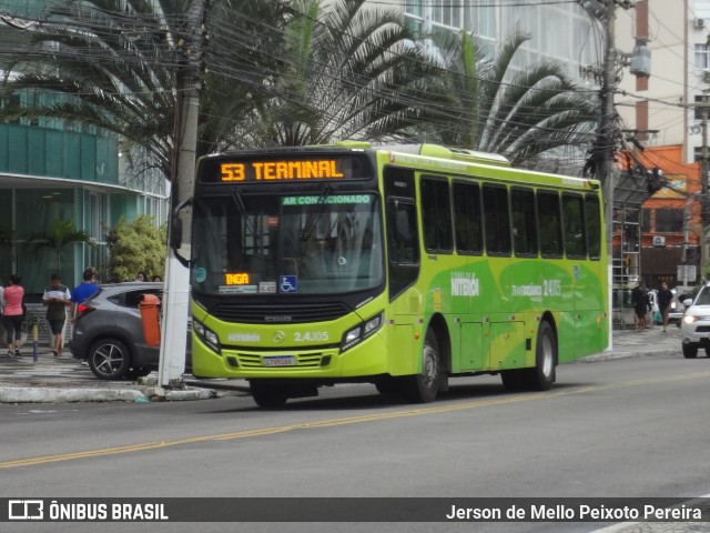 Viação Fortaleza 2.4.105 na cidade de Niterói, Rio de Janeiro, Brasil, por Jerson de Mello Peixoto Pereira. Número da foto: #12553195.