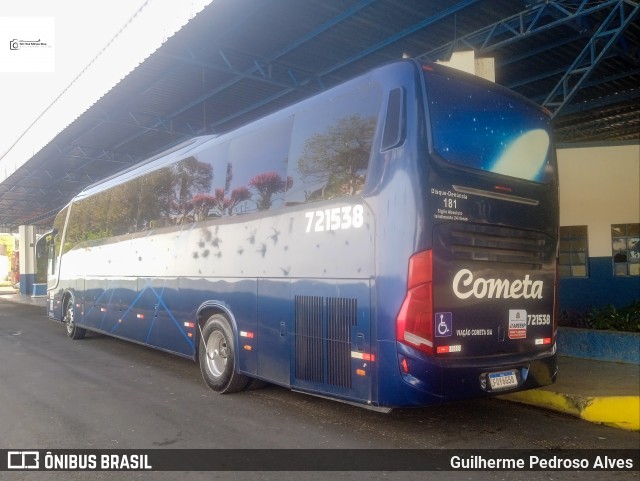 Viação Cometa 721538 na cidade de Lambari, Minas Gerais, Brasil, por Guilherme Pedroso Alves. Número da foto: #12553406.