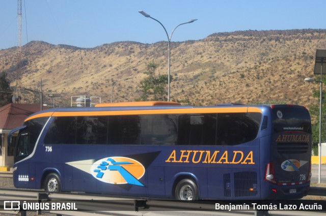 Buses Ahumada 736 na cidade de Tiltil, Chacabuco, Metropolitana de Santiago, Chile, por Benjamín Tomás Lazo Acuña. Número da foto: #12551061.