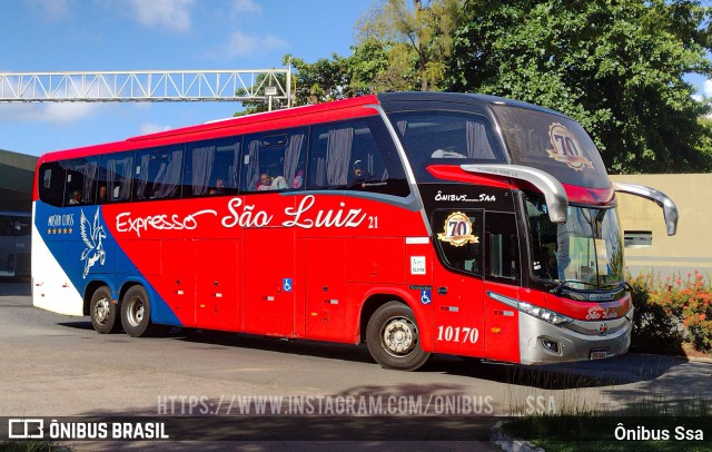 Expresso São Luiz 10170 na cidade de Salvador, Bahia, Brasil, por Ônibus Ssa. Número da foto: #12551566.
