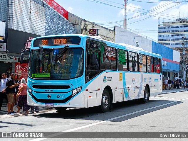 Auto Viação São José 12413 na cidade de Fortaleza, Ceará, Brasil, por Davi Oliveira. Número da foto: #12551749.