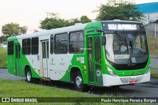 VB Transportes e Turismo 3190 na cidade de Campinas, São Paulo, Brasil, por Paulo Henrique Pereira Borges. Número da foto: #12552678.