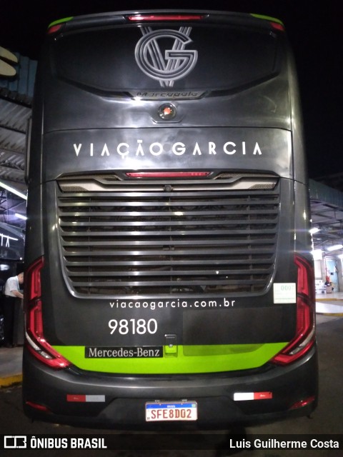 Viação Garcia 98180 na cidade de Presidente Prudente, São Paulo, Brasil, por Luis Guilherme Costa. Número da foto: #12551514.