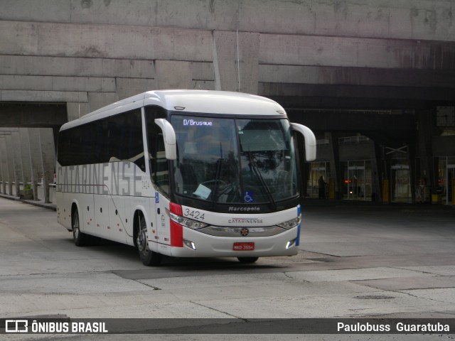 Auto Viação Catarinense 3424 na cidade de Curitiba, Paraná, Brasil, por Paulobuss  Guaratuba. Número da foto: #12555196.
