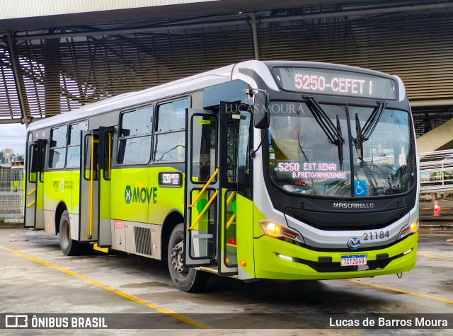 BH Leste Transportes > Nova Vista Transportes > TopBus Transportes 21184 na cidade de Belo Horizonte, Minas Gerais, Brasil, por Lucas de Barros Moura. Número da foto: #12554811.