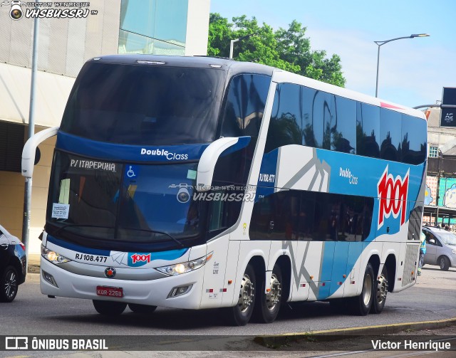 Auto Viação 1001 RJ 108.477 na cidade de Rio de Janeiro, Rio de Janeiro, Brasil, por Victor Henrique. Número da foto: #12555222.