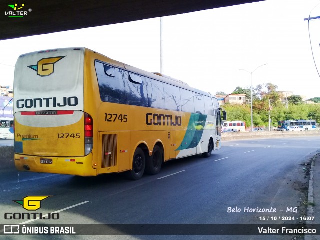 Empresa Gontijo de Transportes 12745 na cidade de Belo Horizonte, Minas Gerais, Brasil, por Valter Francisco. Número da foto: #12554221.