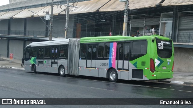 Auto Ônibus São João 33008 na cidade de Feira de Santana, Bahia, Brasil, por Emanuel Silva. Número da foto: #12554938.
