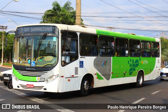 Rápido D´Oeste 2714 na cidade de Ribeirão Preto, São Paulo, Brasil, por Paulo Henrique Pereira Borges. Número da foto: #12556342.