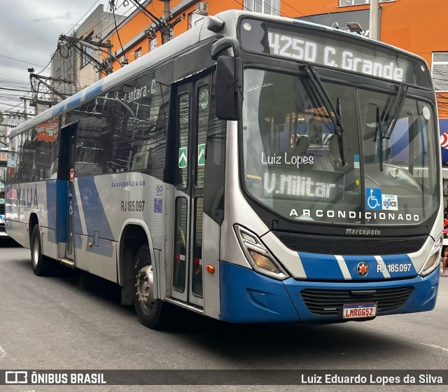 Viação Mauá RJ 185.097 na cidade de São Gonçalo, Rio de Janeiro, Brasil, por Luiz Eduardo Lopes da Silva. Número da foto: #12556171.