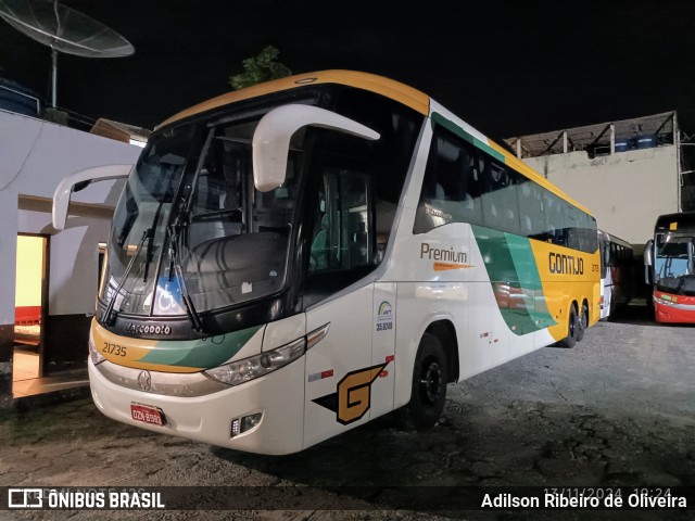 Empresa Gontijo de Transportes 21735 na cidade de São Lourenço, Minas Gerais, Brasil, por Adilson Ribeiro de Oliveira. Número da foto: #12557284.
