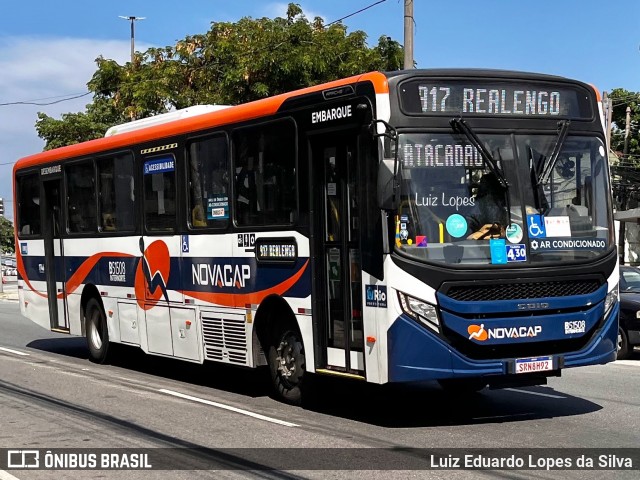 Viação Novacap B51508 na cidade de Rio de Janeiro, Rio de Janeiro, Brasil, por Luiz Eduardo Lopes da Silva. Número da foto: #12556150.