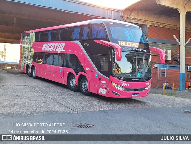 Eucatur - Empresa União Cascavel de Transportes e Turismo 6041 na cidade de Porto Alegre, Rio Grande do Sul, Brasil, por JULIO SILVA. Número da foto: #12559493.