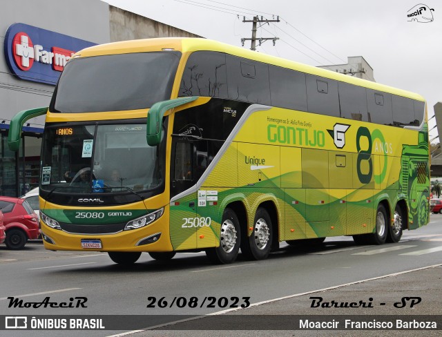 Empresa Gontijo de Transportes 25080 na cidade de Barueri, São Paulo, Brasil, por Moaccir  Francisco Barboza. Número da foto: #12558744.