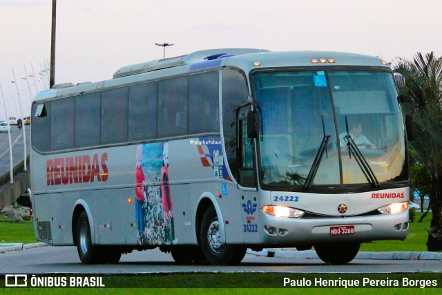 Reunidas Transportes Coletivos 24222 na cidade de Florianópolis, Santa Catarina, Brasil, por Paulo Henrique Pereira Borges. Número da foto: #12560156.