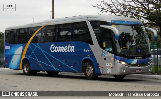 Viação Cometa 12315 na cidade de São Paulo, São Paulo, Brasil, por Moaccir  Francisco Barboza. Número da foto: #12558833.