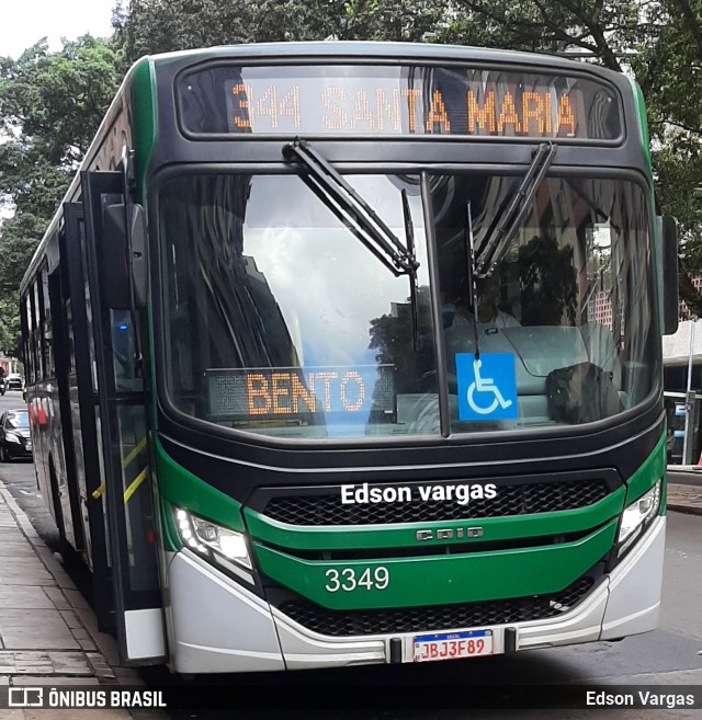 Sudeste Transportes Coletivos 3349 na cidade de Porto Alegre, Rio Grande do Sul, Brasil, por Edson Vargas. Número da foto: #12559585.