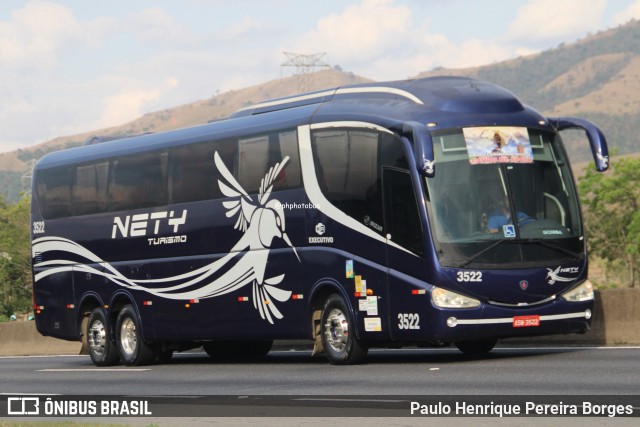 Nety Turismo 3522 na cidade de Roseira, São Paulo, Brasil, por Paulo Henrique Pereira Borges. Número da foto: #12560192.
