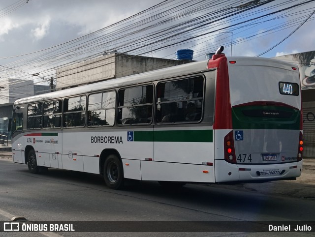 Borborema Imperial Transportes 474 na cidade de Recife, Pernambuco, Brasil, por Daniel  Julio. Número da foto: #12558841.