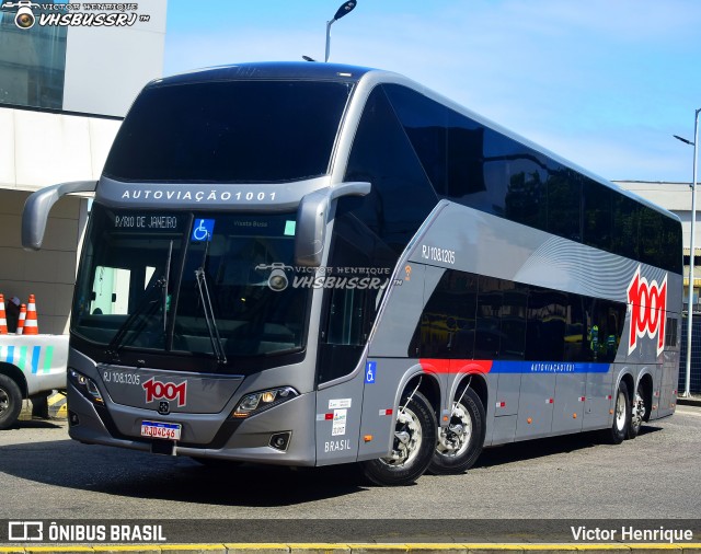 Auto Viação 1001 RJ 108.1205 na cidade de Rio de Janeiro, Rio de Janeiro, Brasil, por Victor Henrique. Número da foto: #12563229.