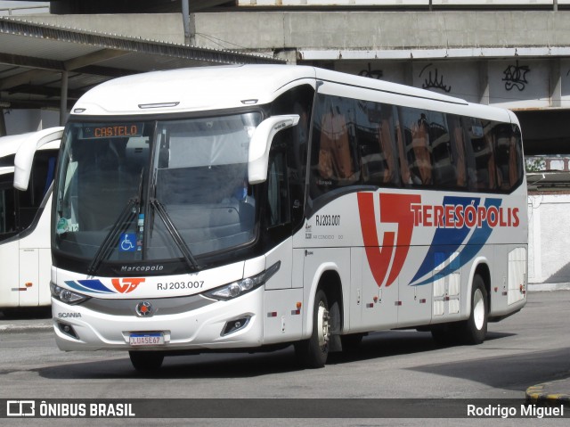 Viação Teresópolis RJ 203.007 na cidade de Rio de Janeiro, Rio de Janeiro, Brasil, por Rodrigo Miguel. Número da foto: #12562707.