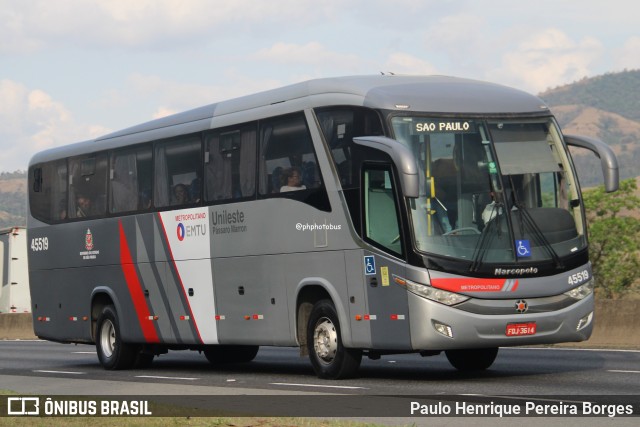 Empresa de Ônibus Pássaro Marron 45519 na cidade de Roseira, São Paulo, Brasil, por Paulo Henrique Pereira Borges. Número da foto: #12561518.