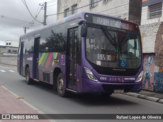 ATT - Alto Tietê Transportes Ferraz de Vasconcelos 064 na cidade de Ferraz de Vasconcelos, São Paulo, Brasil, por Rafael Lopes de Oliveira. Número da foto: #12561383.