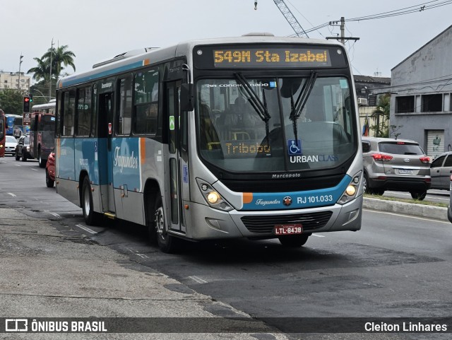 Auto Ônibus Fagundes RJ 101.033 na cidade de Niterói, Rio de Janeiro, Brasil, por Cleiton Linhares. Número da foto: #12561232.
