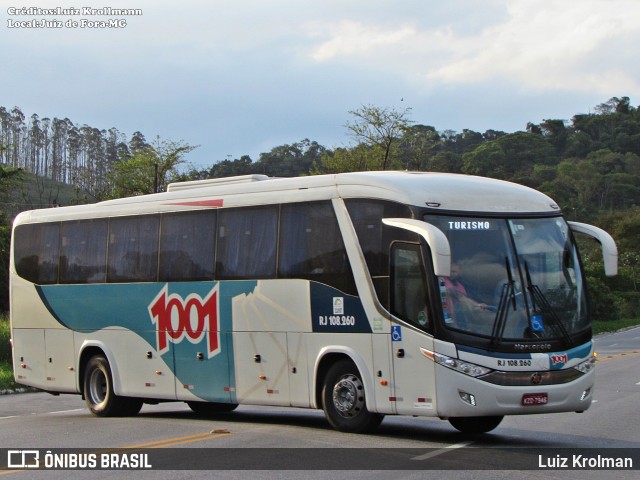 Auto Viação 1001 RJ 108.260 na cidade de Juiz de Fora, Minas Gerais, Brasil, por Luiz Krolman. Número da foto: #12565019.
