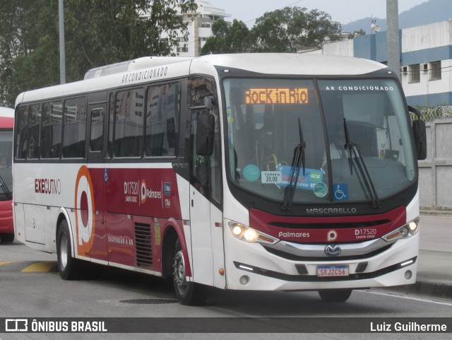 Auto Viação Palmares D17520 na cidade de Rio de Janeiro, Rio de Janeiro, Brasil, por Luiz Guilherme. Número da foto: #12563417.