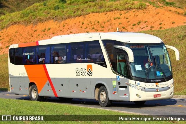 Viação Cidade do Aço RJ 174.075 na cidade de Aparecida, São Paulo, Brasil, por Paulo Henrique Pereira Borges. Número da foto: #12565797.