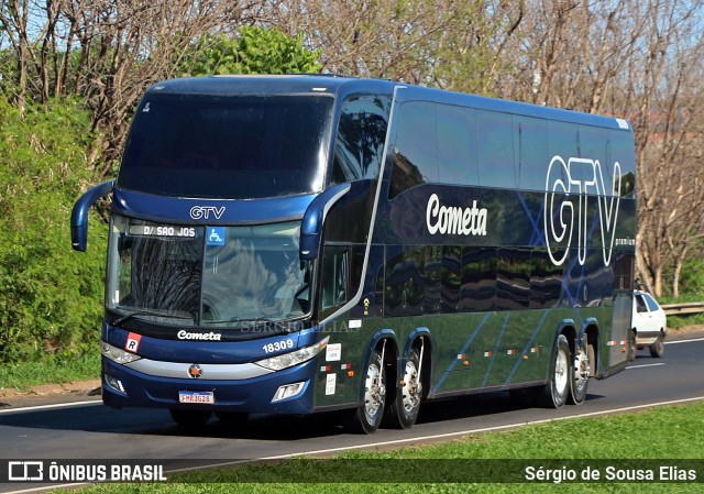 Viação Cometa 18309 na cidade de São José do Rio Preto, São Paulo, Brasil, por Sérgio de Sousa Elias. Número da foto: #12567022.
