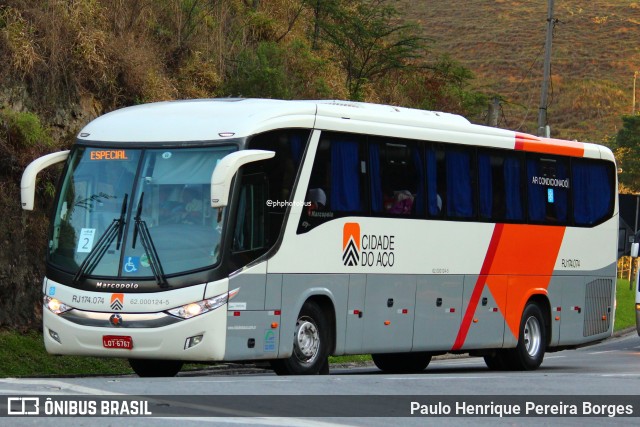 Viação Cidade do Aço RJ 174.074 na cidade de Piraí, Rio de Janeiro, Brasil, por Paulo Henrique Pereira Borges. Número da foto: #12565789.