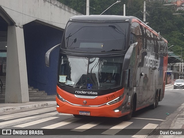 RodeRotas - Rotas de Viação do Triângulo 2105 na cidade de Santos, São Paulo, Brasil, por Davi Cesar. Número da foto: #12565825.