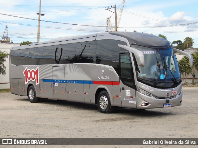 Auto Viação 1001 RJ 108.001 na cidade de Rio de Janeiro, Rio de Janeiro, Brasil, por Gabriel Oliveira da Silva. Número da foto: #12569926.