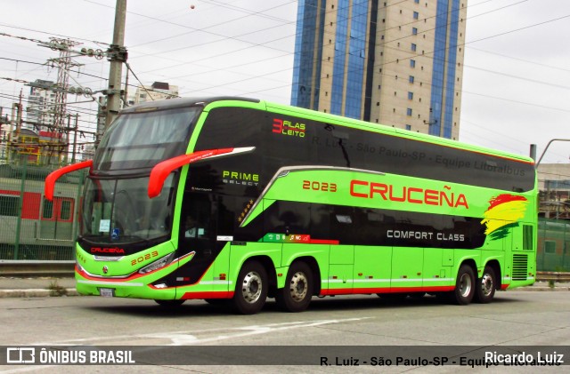 Autobuses Cruceña 2023 na cidade de São Paulo, São Paulo, Brasil, por Ricardo Luiz. Número da foto: #12568908.