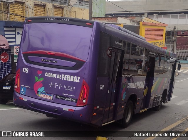 ATT - Alto Tietê Transportes Ferraz de Vasconcelos 118 na cidade de Ferraz de Vasconcelos, São Paulo, Brasil, por Rafael Lopes de Oliveira. Número da foto: #12568365.
