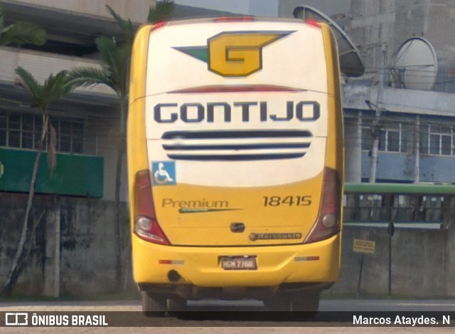 Empresa Gontijo de Transportes 18415 na cidade de Cachoeiro de Itapemirim, Espírito Santo, Brasil, por Marcos Ataydes. N. Número da foto: #12568006.