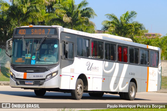 UniRio Transportes RJ 228.022 na cidade de Rio de Janeiro, Rio de Janeiro, Brasil, por Paulo Henrique Pereira Borges. Número da foto: #12568055.