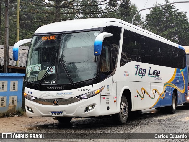 Top Line Turismo RJ 659.004 na cidade de Campos do Jordão, São Paulo, Brasil, por Carlos Eduardo. Número da foto: #12569880.