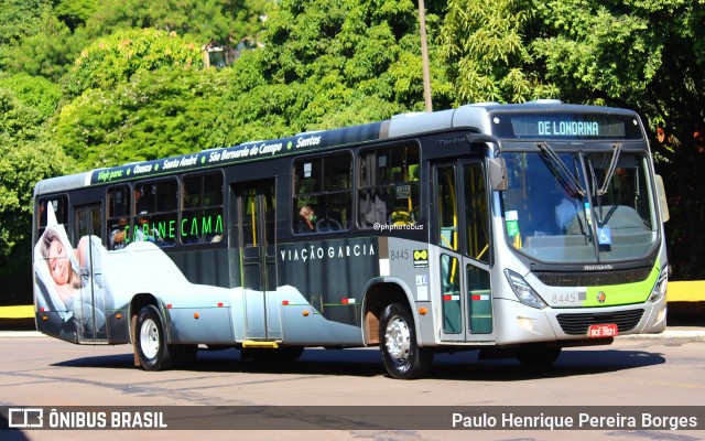Viação Garcia 8445 na cidade de Londrina, Paraná, Brasil, por Paulo Henrique Pereira Borges. Número da foto: #12568027.