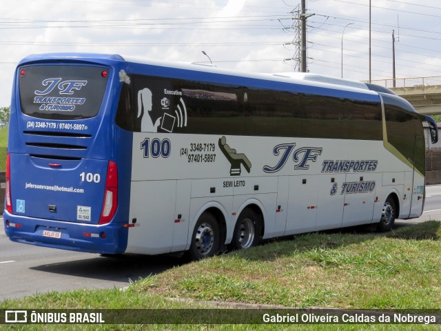 JF Transporte e Turismo 100 na cidade de Aparecida, São Paulo, Brasil, por Gabriel Oliveira Caldas da Nobrega. Número da foto: #12567735.