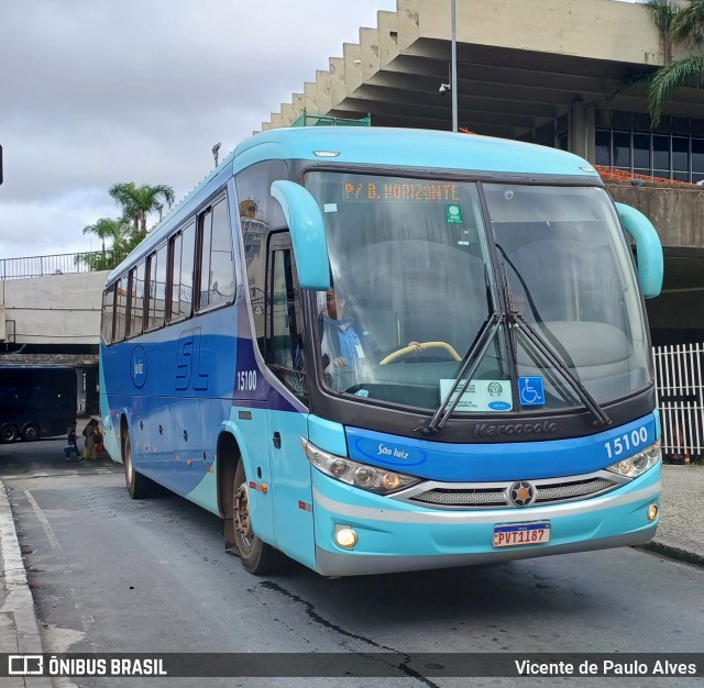 Viação São Luiz 15100 na cidade de Belo Horizonte, Minas Gerais, Brasil, por Vicente de Paulo Alves. Número da foto: #12570382.
