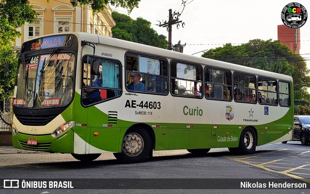 Transurb AE-44603 na cidade de Belém, Pará, Brasil, por Nikolas Henderson. Número da foto: #12571200.