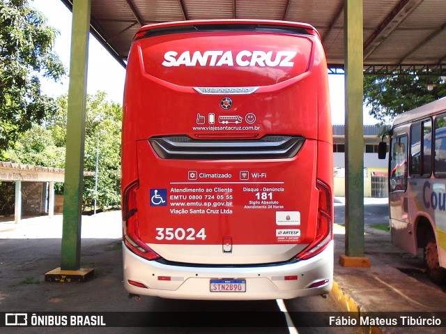 Viação Santa Cruz 35024 na cidade de Três Corações, Minas Gerais, Brasil, por Fábio Mateus Tibúrcio. Número da foto: #12572418.