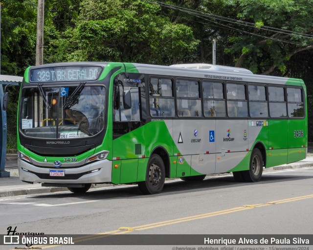 VB Transportes e Turismo 3436 na cidade de Campinas, São Paulo, Brasil, por Henrique Alves de Paula Silva. Número da foto: #12571105.