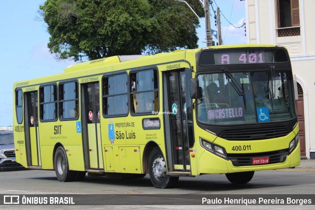 Viação Primor 400.011 na cidade de São Luís, Maranhão, Brasil, por Paulo Henrique Pereira Borges. Número da foto: #12570747.