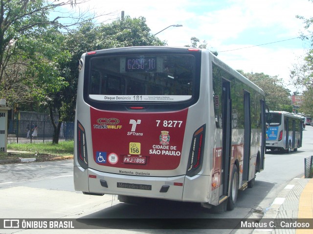 Transwolff Transportes e Turismo 7 8277 na cidade de São Paulo, São Paulo, Brasil, por Mateus C.  Cardoso. Número da foto: #12571813.
