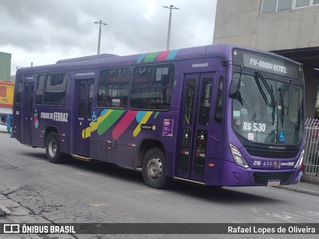 ATT - Alto Tietê Transportes Ferraz de Vasconcelos 018 na cidade de Ferraz de Vasconcelos, São Paulo, Brasil, por Rafael Lopes de Oliveira. Número da foto: #12570406.