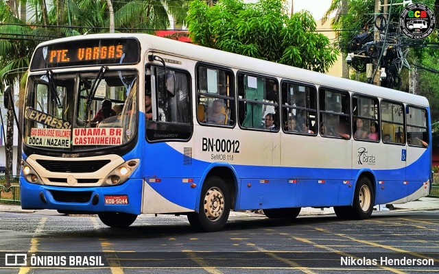 Transportes Barata BN-00012 na cidade de Belém, Pará, Brasil, por Nikolas Henderson. Número da foto: #12571309.